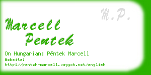marcell pentek business card