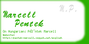 marcell pentek business card